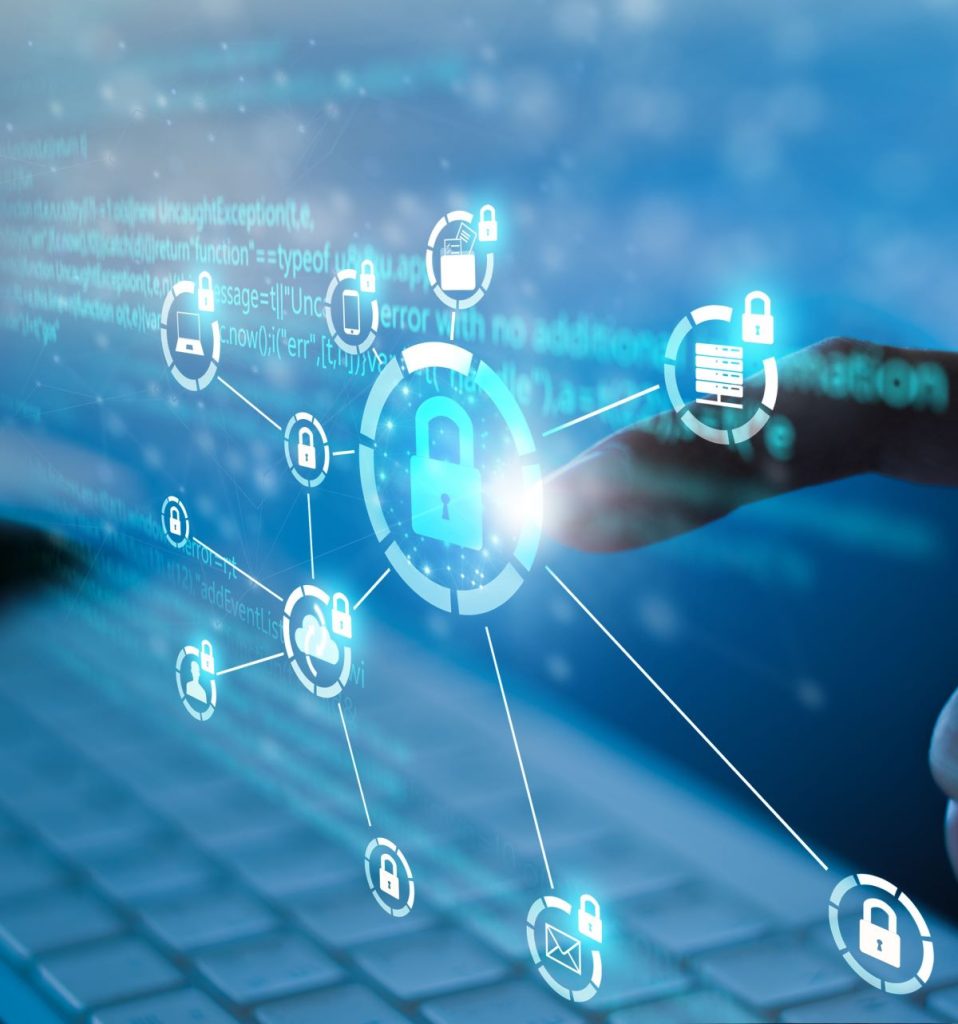 Illustration of digital data security for We Are CORTEX data policy