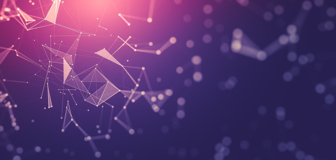 Abstract background. Molecules technology with polygonal shapes,