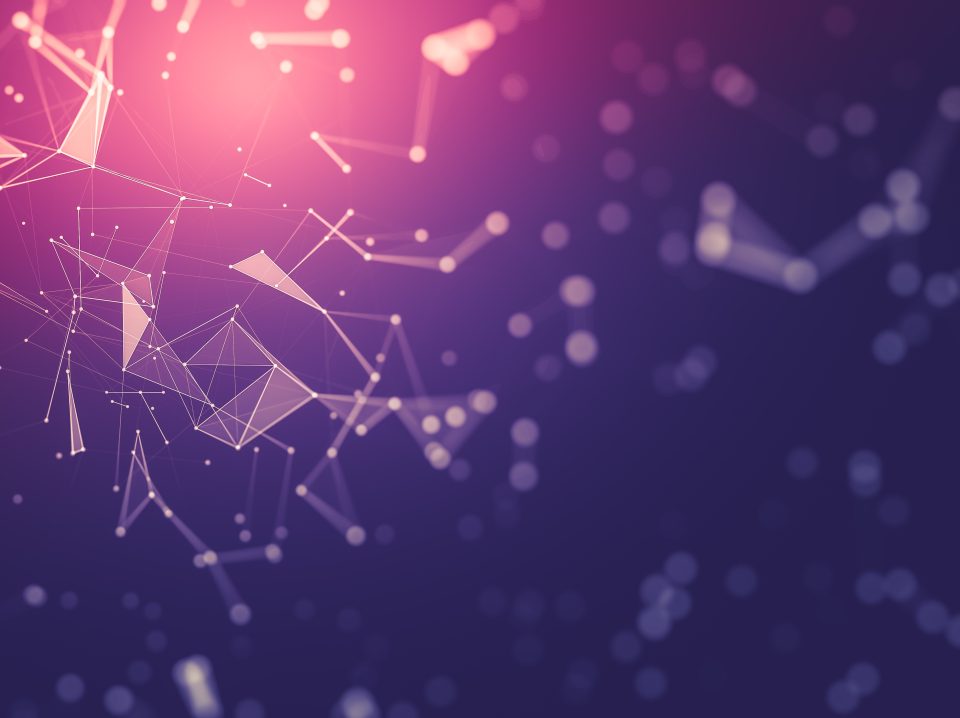 Abstract background. Molecules technology with polygonal shapes,